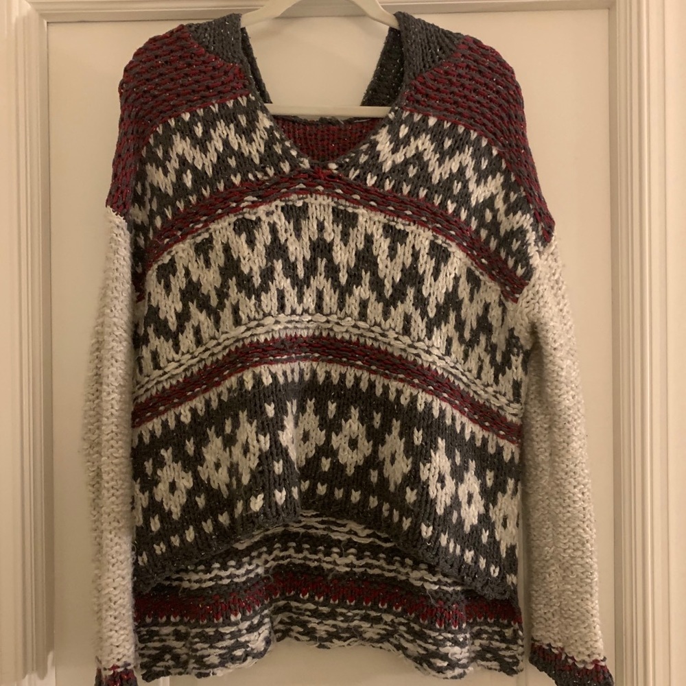 Hooded winter sweater